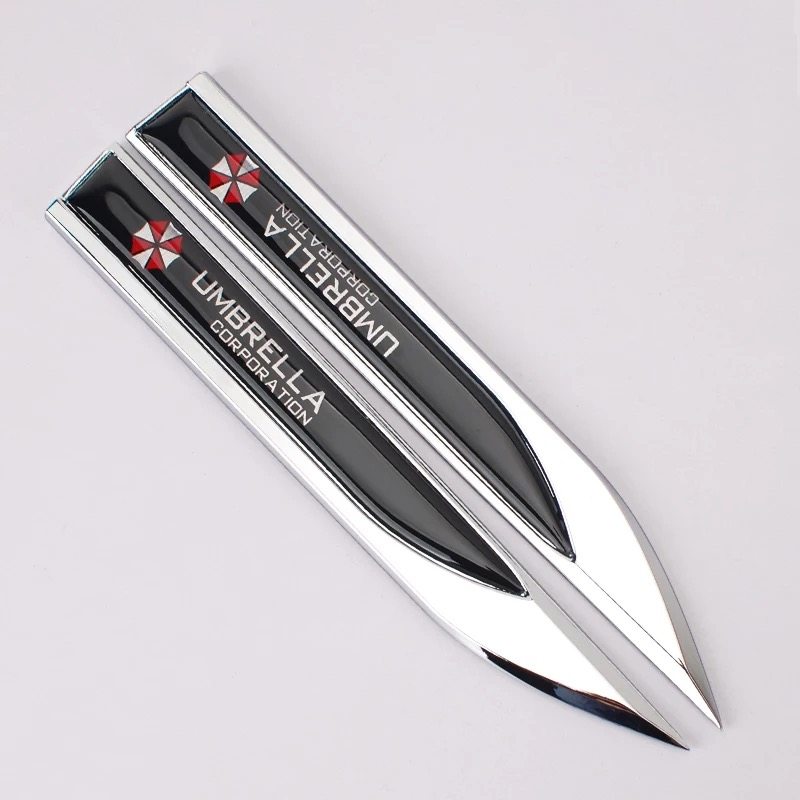 Biochemical Crisis Protection Umbrella Car Sticker Demon Car Sticker Car Knife Frontal side Leaf Plate Decorated with metal sticker