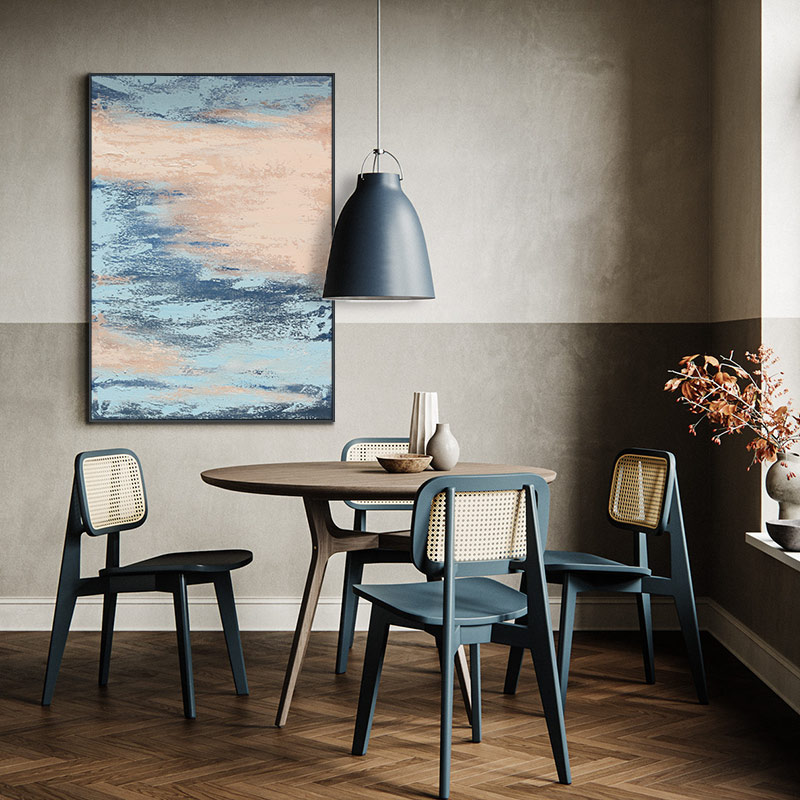 Pure hand-painted oil painting living room background wall porch corridor three-dimensional decorative painting modern minimalist abstract light luxury wall mural