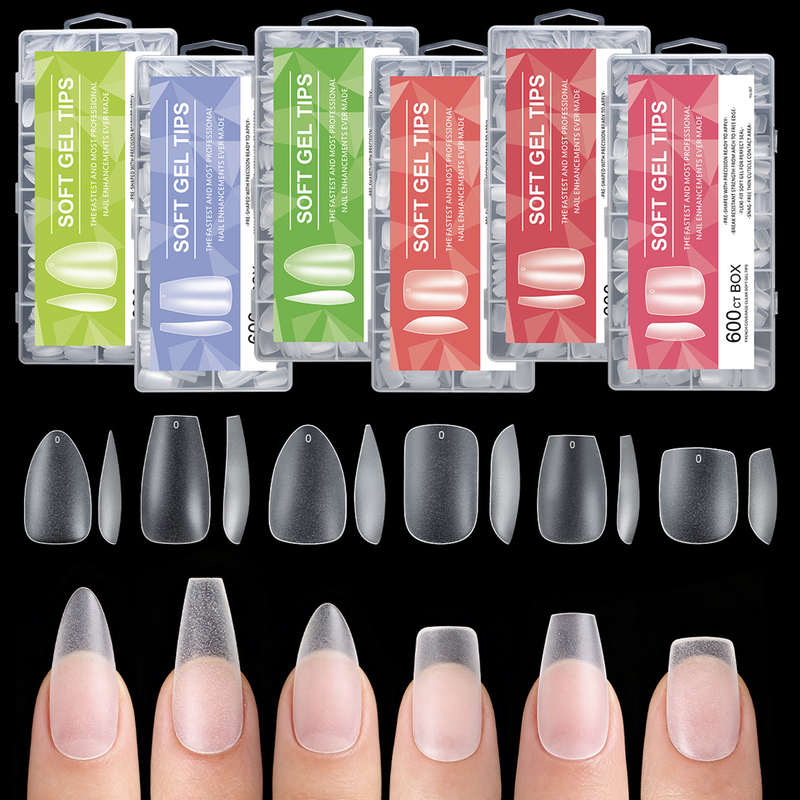 Nail Art Nail Tips, Fully Frosted, Ultra-Thin, Traceless, No Filing Required, Short Style, DIY Wearable Nails, Odorless, Special Nail Tips for Nail Art