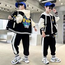 2023 New Tide Boy Clothing Boy Spring Clothing Suit Children Spring Autumn Season Boy Big Boy Sports Handsome 2 sets