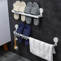 Bathroom trailer rack household economy shoe rack toilet non-perforated wall wall drain slippers rack