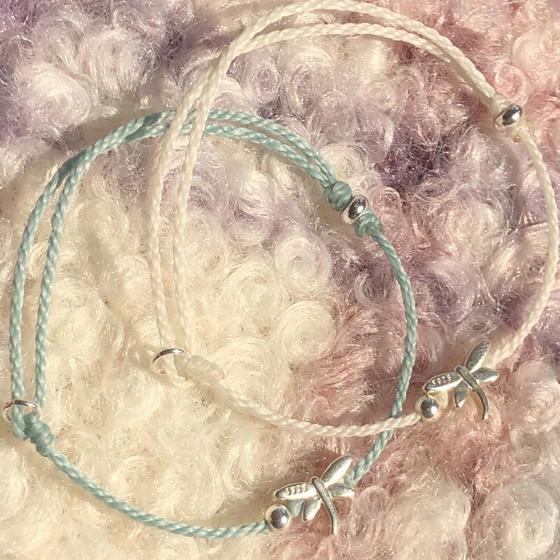 Cattoiin-《Love Dragonfly》925 Silver Original Niche Stackable Ultra-Thin Hand-Woven Bracelet Cattoiin-《Love Dragonfly》925 Silver Original Niche Stackable Ultra-Thin Hand-Woven Bracelet