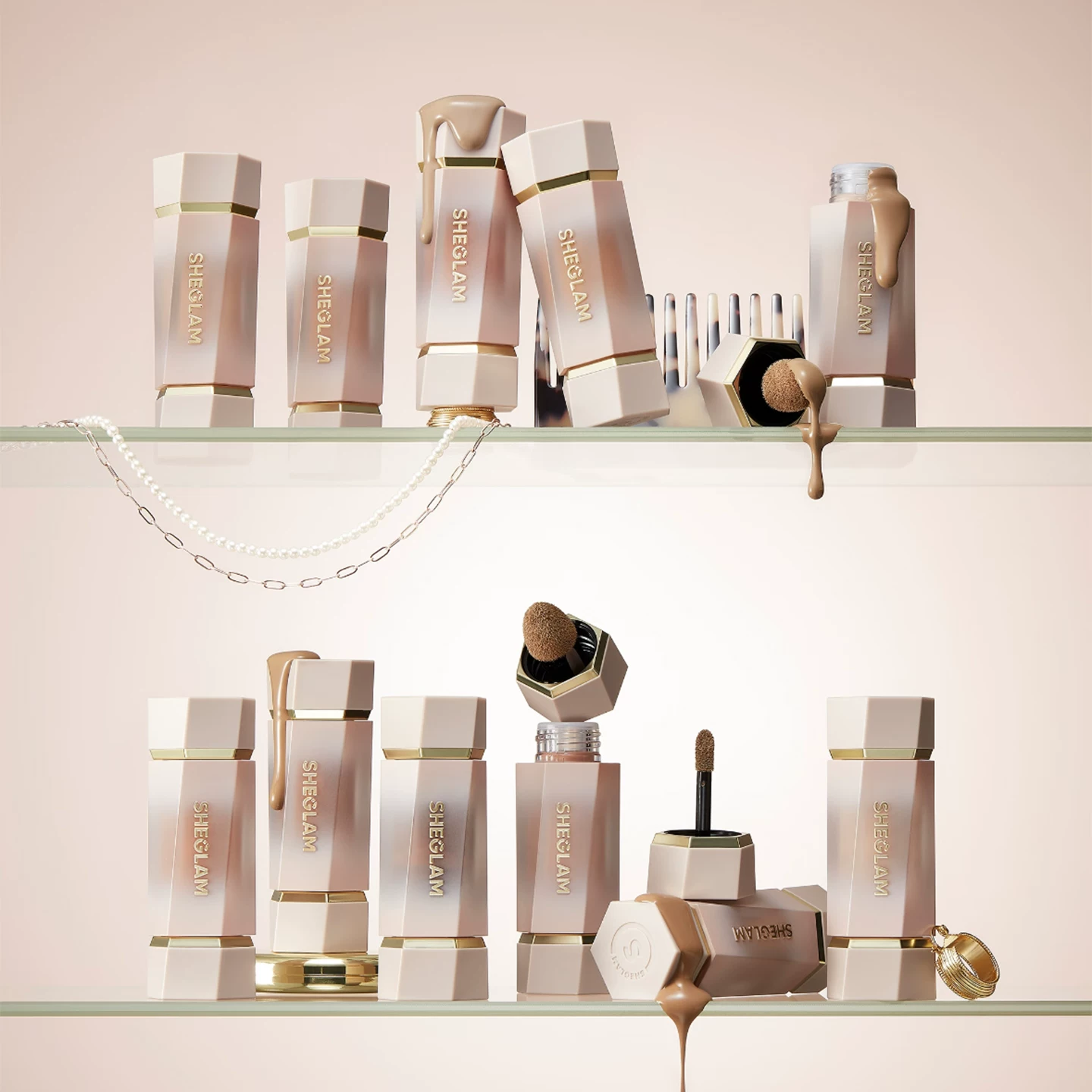 Cosmetics, three dimensional matte eye shadow for contouring, long-term effect