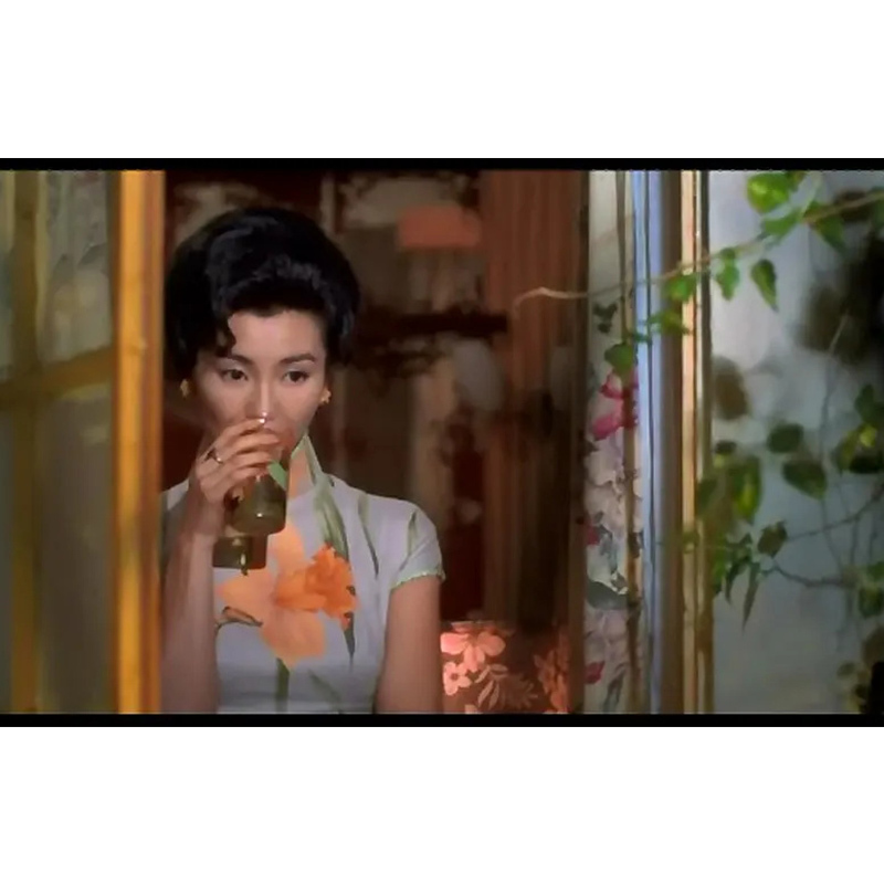 Replica of the Movie in the Mood for Love, Zhang Man-Yu's 1950S Handmade Vintage Hong Kong-Style Cheongsam, Chiffon, Celebrity Style