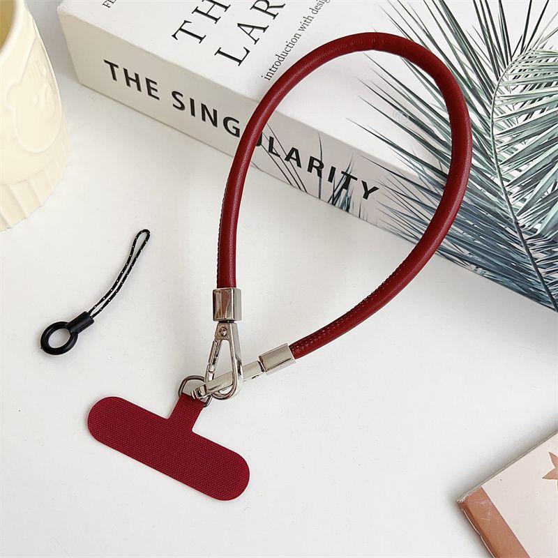 Short Leather Wrist Strap for Mobile Phone, Simple and Stylish, Durable, Suitable for Carrying, Ins-Style Accessory, Camera Strap, Sturdy
