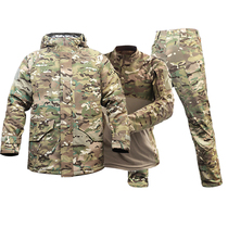 Winter outdoor camouflage heat reflective tactical cotton clothing mens and womens suits warm cotton clothing military fans cold-proof thickened jacket