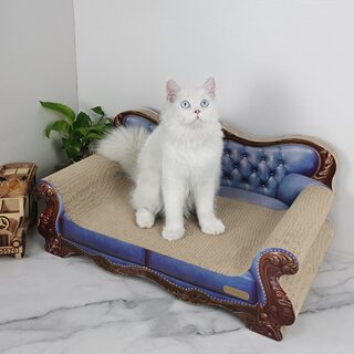 Icle Cat Scratching Board Sofa Chaise Longue All-In-One Installation-Free Beauty Cat Scratching Board Extra Large Fat Cat Corrugated Paper Scratch-Resistant
