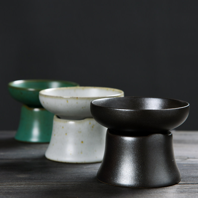 Day Style Coarse Pottery Tea Leak Kilns Tea Septa Ceramic Tea Filter Kung Fu Tea With Funnel Creative Retro Strainer