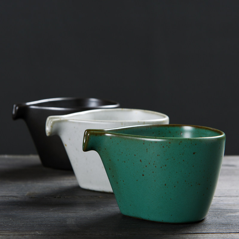 Japanese-style rough pottery fair cup retro ceramic tea sea antique kiln variation tea utensil Ru kiln uniform cup kung fu tea set accessories