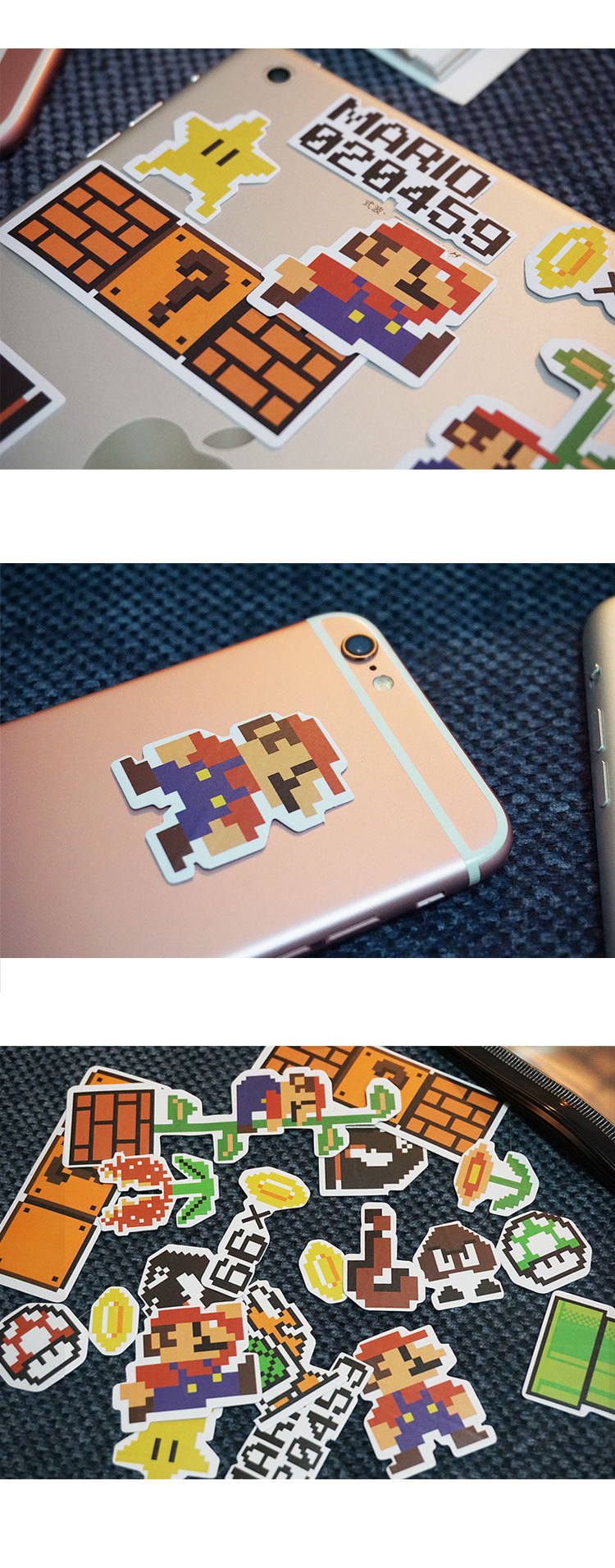 Cổ điển Mini Pixel Super Mario trò chơi dán tablet máy tính xách tay dán cây guitar điện thoại vỏ thủy triều - Phụ kiện máy tính xách tay miếng dán màn hình máy tính chống nhìn trộm