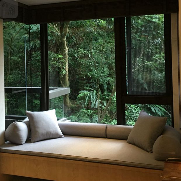 Vải cửa sổ vịnh mat đệm sill pad custom-made cao cấp mat lanh căng dừa Four Seasons chung trật tự đặc biệt - Ghế đệm / đệm Sofa ghế đệm tựa lưng