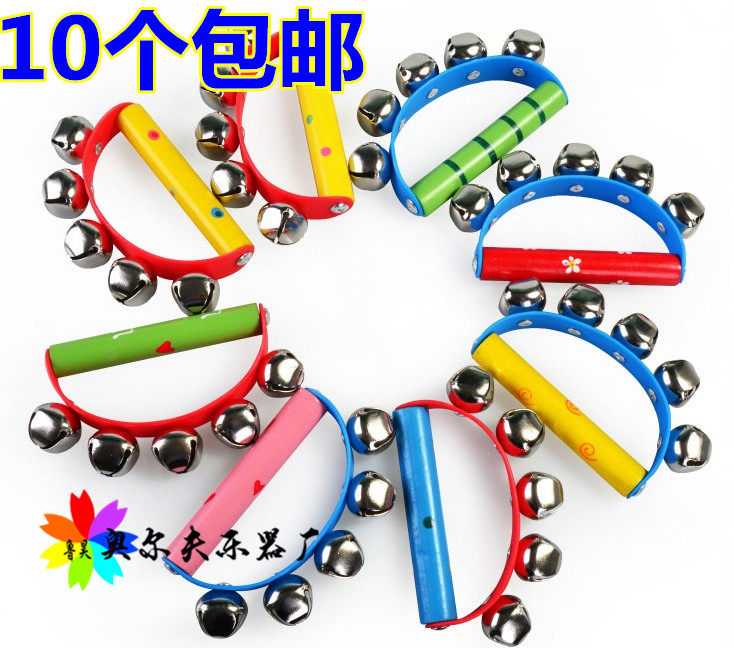Special price wood semi-circle hand rocking bell holding Suzuki Orff music teaching aids Children percussion instrument dance special
