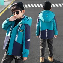 Boys submachine clothes in three-in-one winter clothing Childrens cotton clothes 2021 new CUHK Autumn Winter Thickening Pie Overcomes Coat