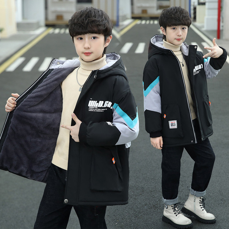 Boy's winter clothing cotton conqueror to overcome gush thickened jacket CUHK Scout 2021 new cotton clot down cotton padded jacket