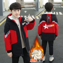 Boy coat autumn winter clothing 2021 new foreign air CUHK boy boy gush thickened autumn and Korean version childrens blouses