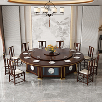 New Chinese Hotel Electric Dining Room Hotel Restaurant Clubhouse With Large Round Table Hotel Bag Compartment Combined Automatic Turntable