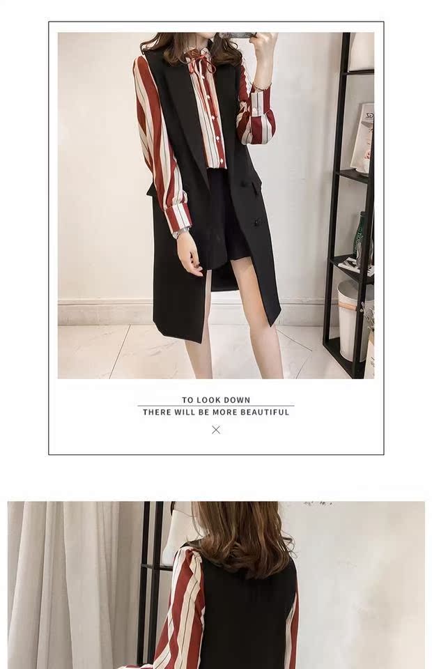 Áo vest không tay 2018 cộng với áo phông to béo mới phần dài vest phù hợp với vest nữ sinh viên Hàn Quốc xuân hè thời trang u40