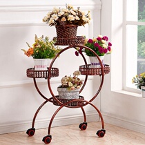 Anti-freeze storage wall-by-wall mobile economical potted net red tray Large pot green dill flower stand assembly decoration Multi-function
