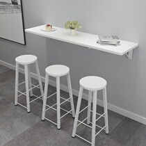 Hanging bookshelf Small apartment kitchen Folding bar Dining table Study table Note wall hanging multi-function dining table Wall table