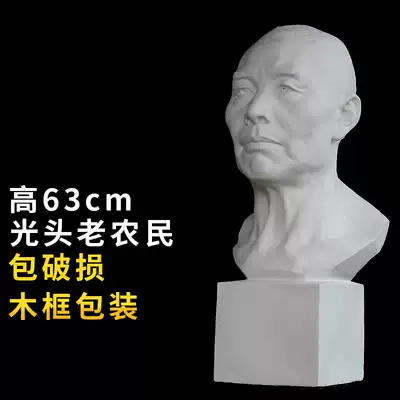 Bald peasant plaster art teaching aids plaster head sculpture plaster sculpture sketch model