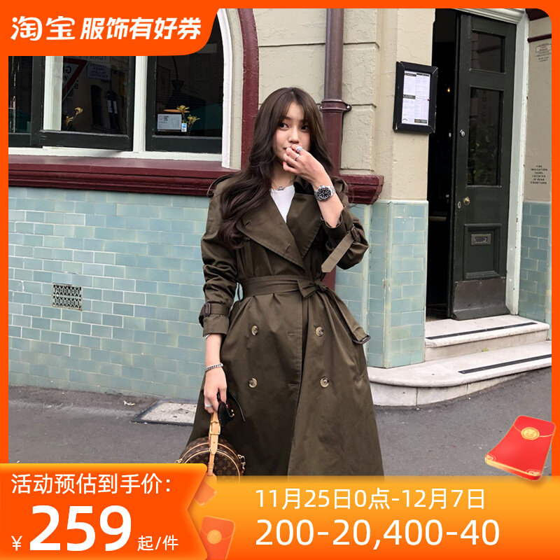 Wind dress Women in the middle of 2023 Spring Pop students Han prints Temperament Waitmore Inglén Wind Coats women-Taobao