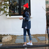 Eurostock 2020 Early spring Xias new Heavy Industries High waist Broken Cave Jeans Womens Supper 90% Little Straight Outs