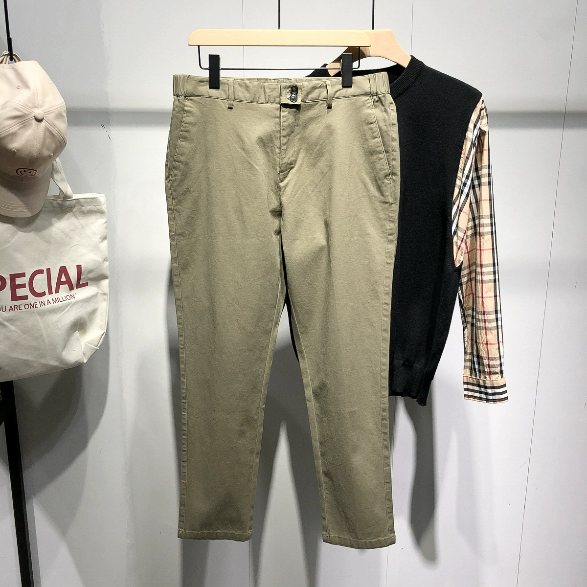 Speed ​​House Men SSIE Pure Color Wild Casual Quần nam Slim Hàn Quốc Quần nhỏ mùa thu Chín Quần - Quần tây thường