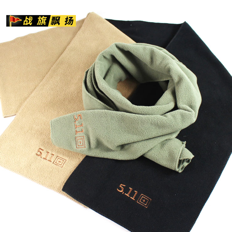 Military Fans Tactical Scarves Warm Grip Suede Scarves 5 11 Thickened Grip Suede Collar 511 Embroidered LOGO