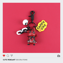 Deadpool Iron Man Pikachu keychain cute doll bag pendant Pokémon car key chain ins