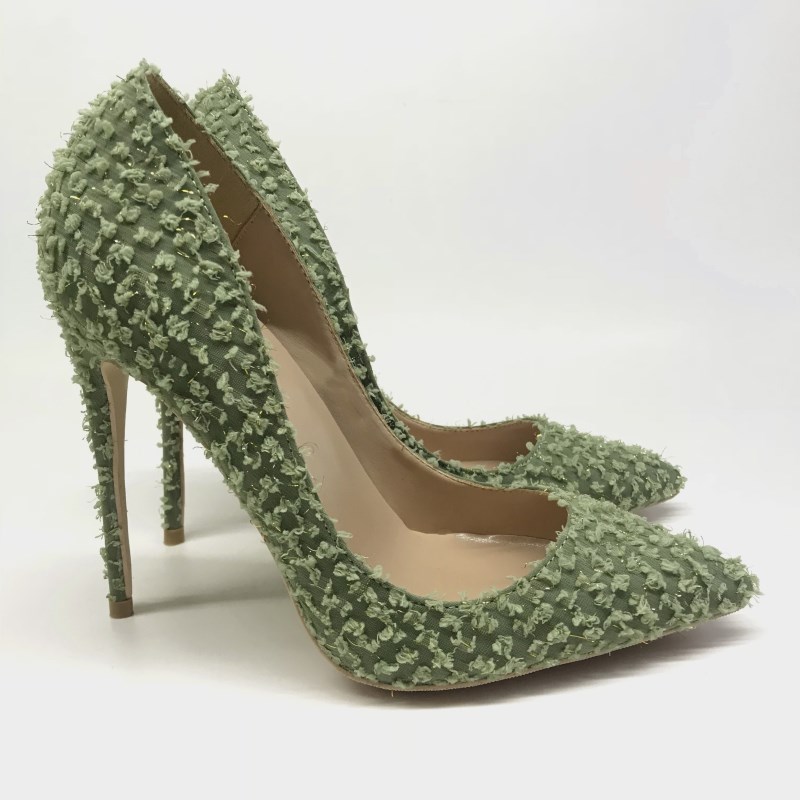 lime green high heel shoes