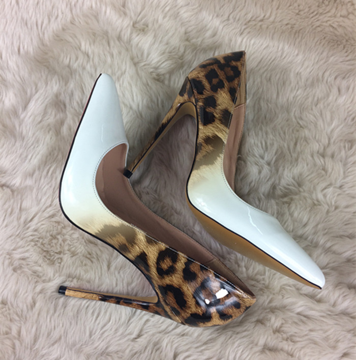 Leopard Print White Women�S High Heeled Shoes Cusp Fine Leopard Print White Women�S High Heeled Shoes Cusp Fine