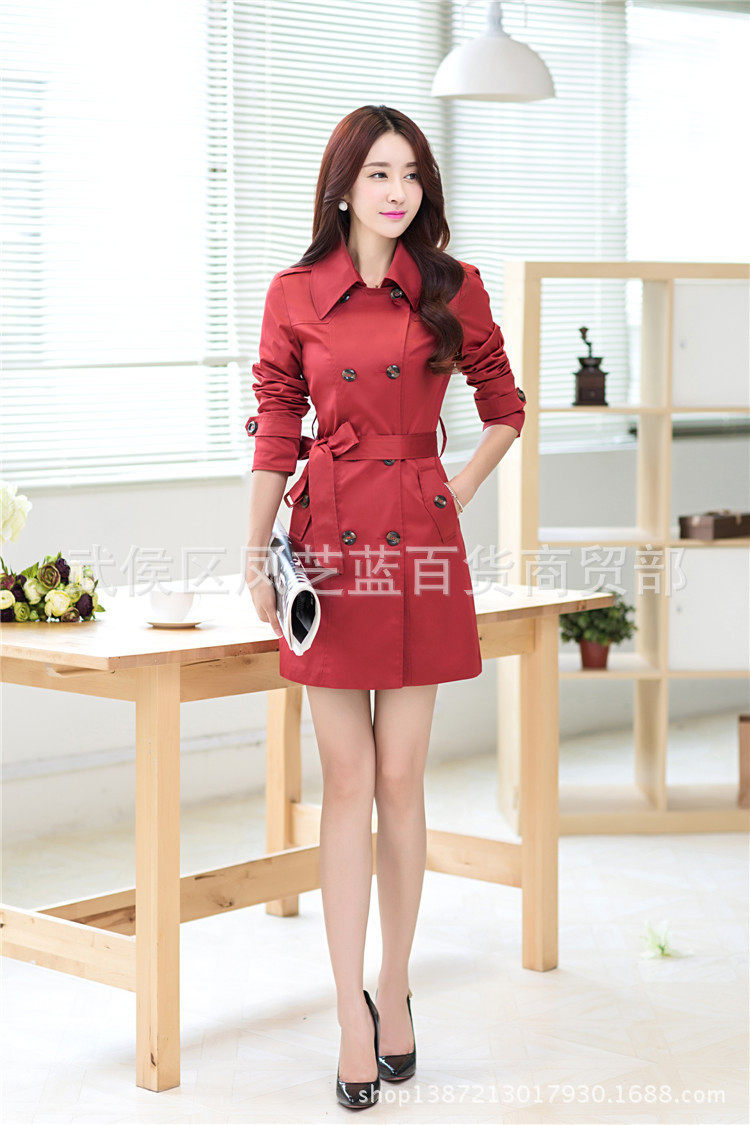 Новая осенняя зимняя женщина длинная куртка Ladies Trench Coats2017 