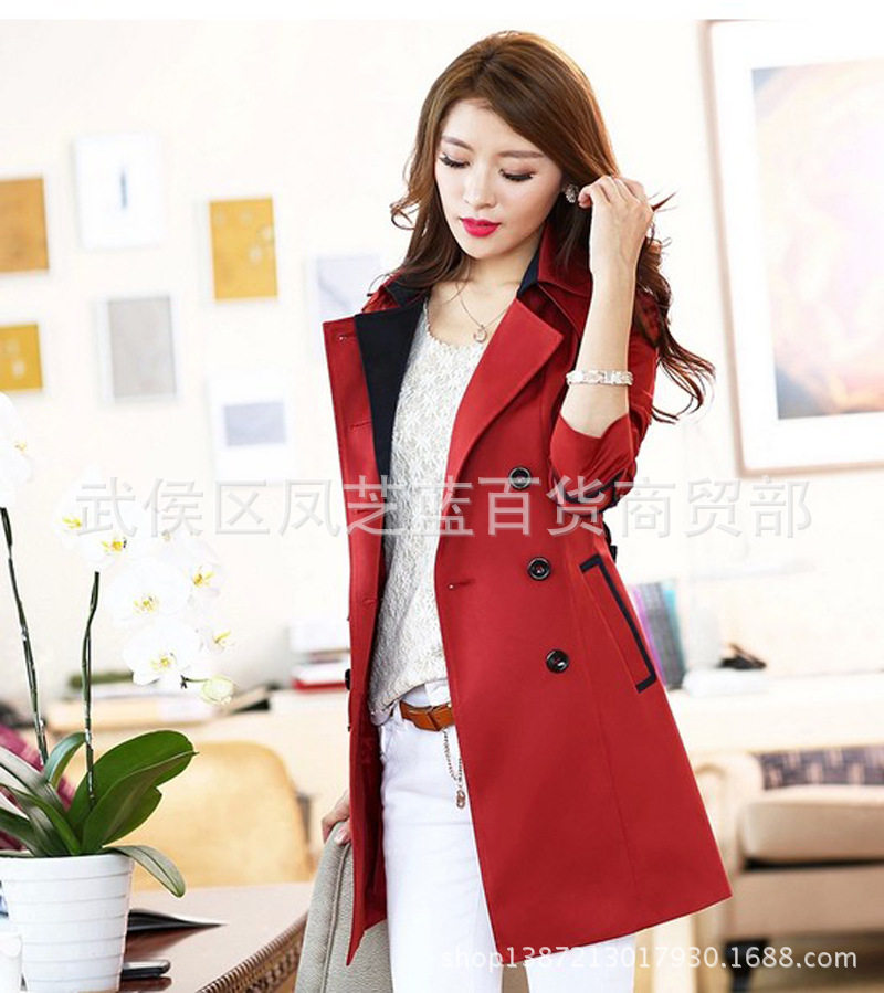 Новая осенняя зимняя женщина длинная куртка Ladies Trench Coats2017 