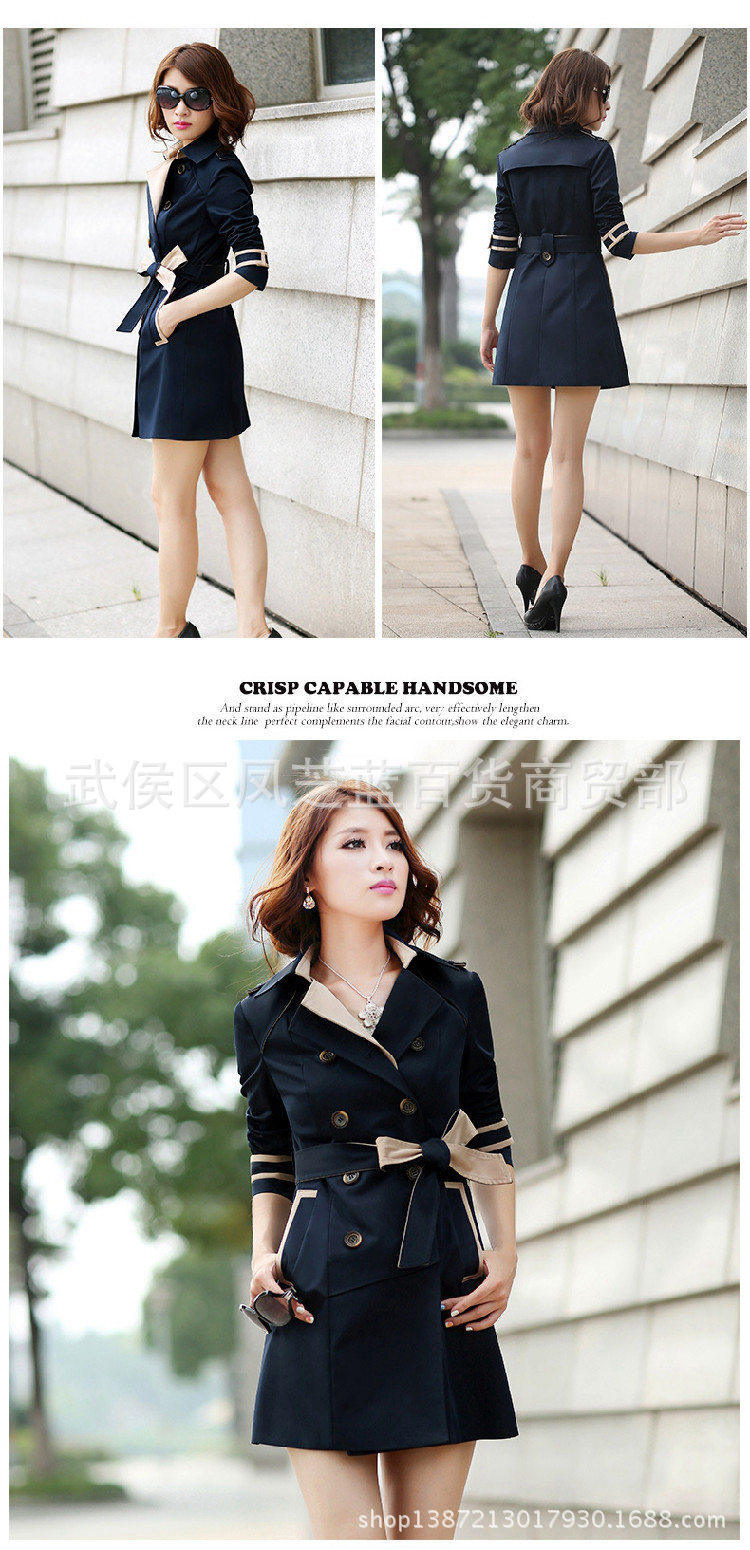 Новая осенняя зимняя женщина длинная куртка Ladies Trench Coats2017 