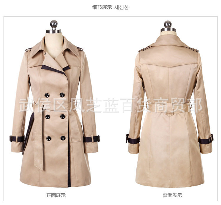 Новая осенняя зимняя женщина длинная куртка Ladies Trench Coats2017 