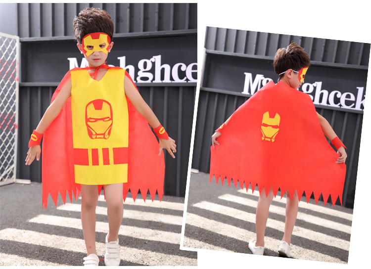 Ngày đầu năm mới Nam giới Trẻ em Người lớn Iron Man Trang phục biểu diễn môi trường Handmade Thời trang cha mẹ trẻ em Trình diễn đi bộ quần áo trẻ em đẹp