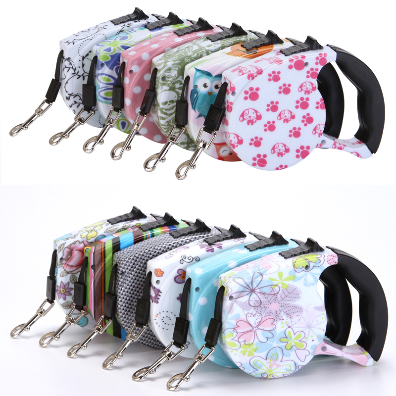 Pet retractable leash automatic dog walker leash 4 5m flat rope pet retractable leash dog chain