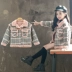 Áo khoác bé gái mùa đông dày cộng nhung 2018 trẻ em lớn mới Hàn Quốc phiên bản trẻ em mùa thu và áo khoác giả lông mùa đông áo khoác trẻ em 10 tuổi Áo khoác
