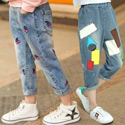 Mùa xuân và mùa thu 2018 cô gái Hàn Quốc mới quần jeans harem quần bé trai quần âu trẻ em trong quần áo trẻ em lớn