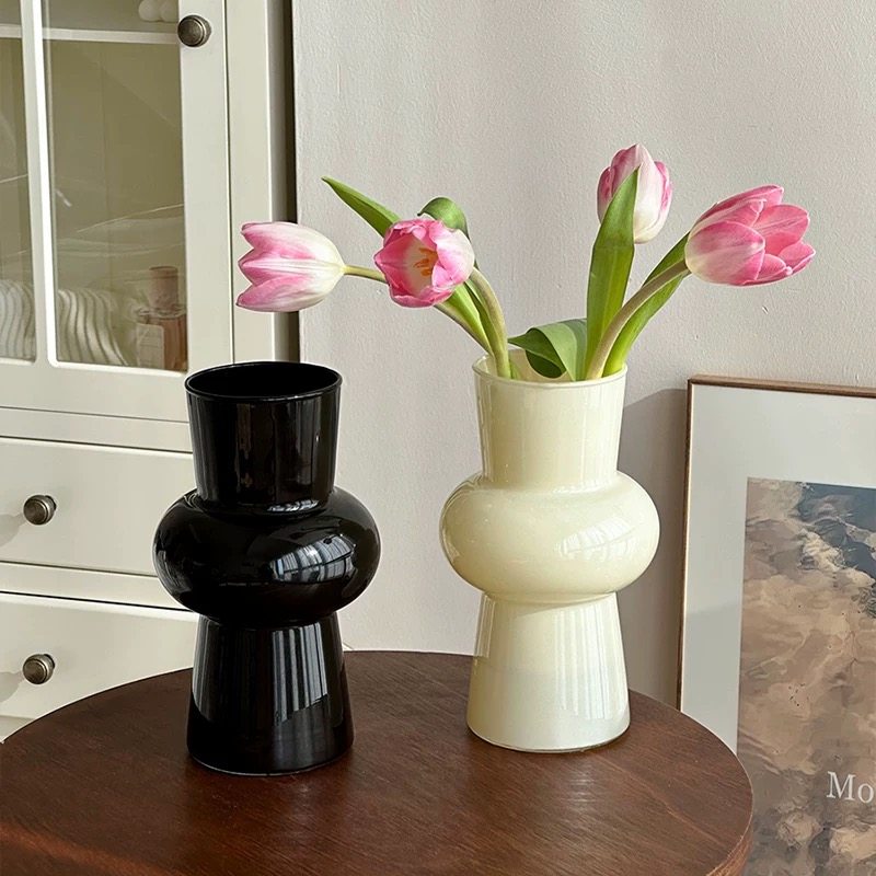 Средневековая стеклянная ваза с ветром, ценные цветы, сухоцветы, гидропонный цветок, гостиная, обеденный стол, украшение спальни