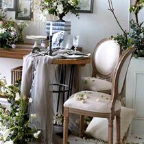 European dining chair solid wood chair back chair simple vintage old makeup stool solid wood armchair casual American