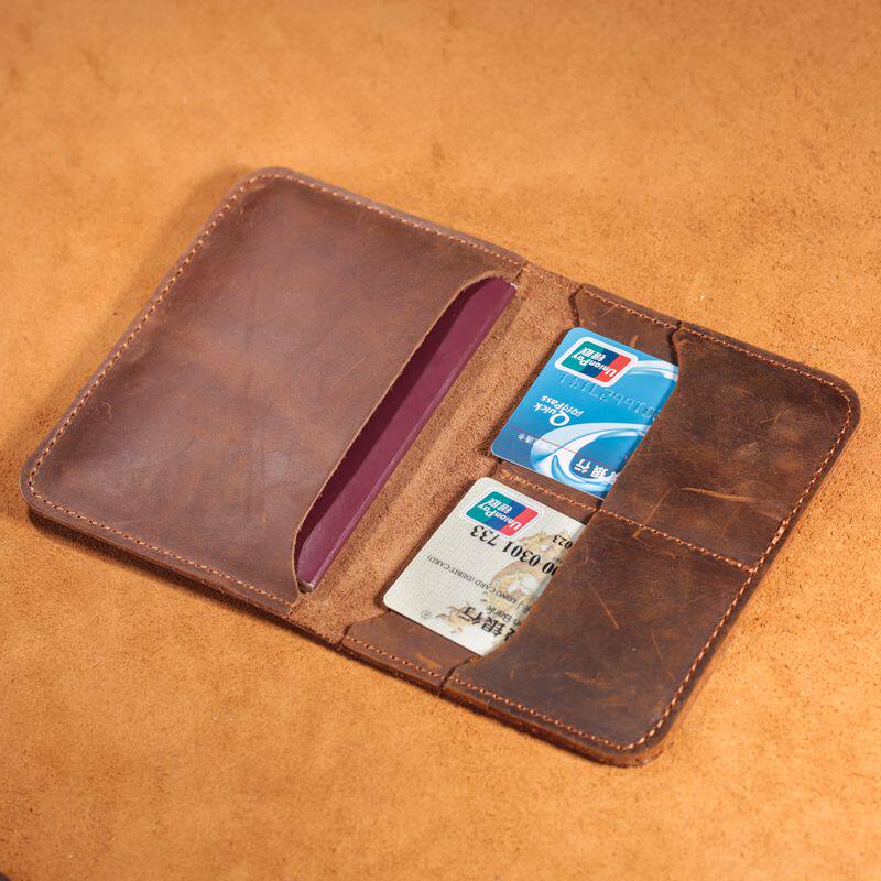 (Special price slight defect) Crazy Horse first layer cowhide handmade multi-functional passport bag only 61 copies left
