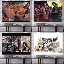  Ghost blade background cloth ins hanging cloth wall cloth background wall net red bedside bedroom layout wall canvas