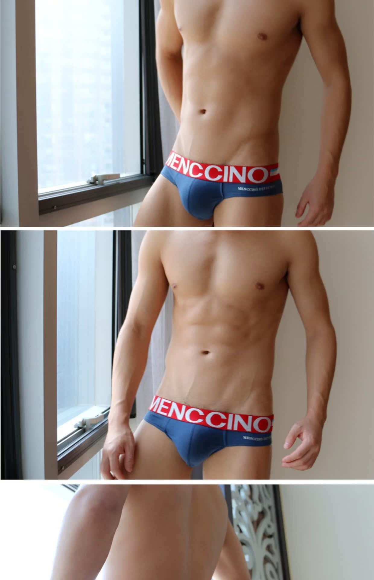 Sexy siêu thấp eo nhàm chán nam tam giác đồ lót bó sát U lồi túi bikini nhỏ bên trong 3 quần lót nam tam giác