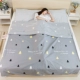 Bông du lịch khách sạn túi ngủ giường bẩn cotton đơn giản du lịch khách sạn sức khỏe lót du lịch di động đơn đôi