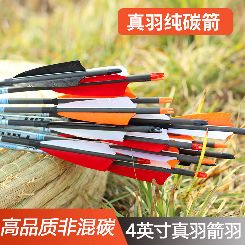 Hawk Hayabusa true plume carbon Arrow pure carbon Arrow anti-curry bow and bow archery archery archery Arrow non-mixed carbon arrow