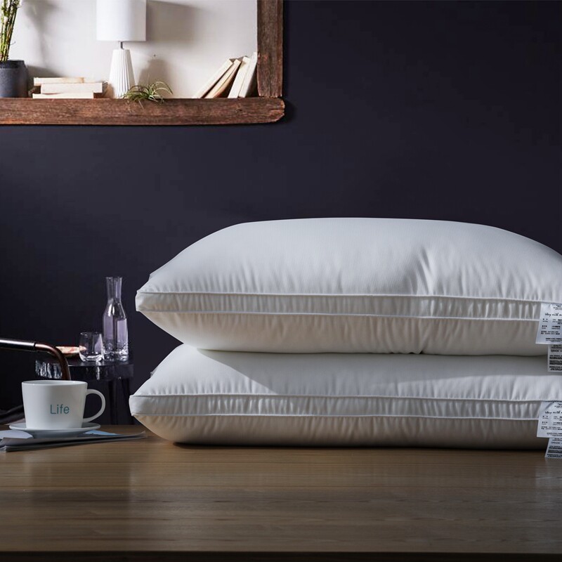 Hotel Plume Velvet Pillow Single High Pillow Low Pillow Pillow Core 1 Pair Pat 2 Adult Home Pillow Neck Pillow