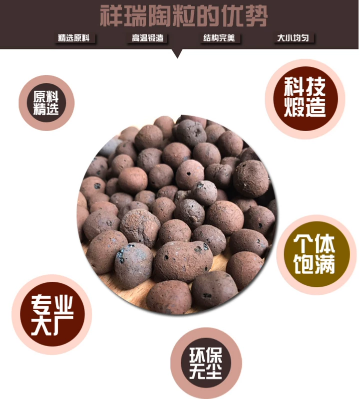 Ceramsite trung bình ceramsite làm vườn cung cấp thủy canh chậu đáy chậu thoát nước sàn hạt ceramsite mọng nước