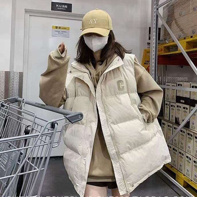 White Duck down Vest for Women, Mid-Length, 2025 Autumn and Winter, Korean Style, Petite, Outerwear down Jacket Vest White Duck down Vest for Women, Mid-Length, 2025 Autumn and Winter, Korean Style, Petite, Outerwear down Jacket Vest