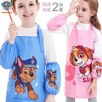 New product Wang Wang team Childrens Painting clothes waterproof breathable anti-dressing baby eating apron clothing kindergarten painting